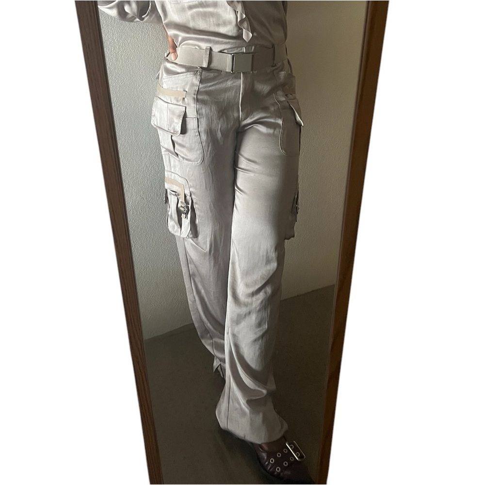 Red Valentino Satin Cargo Pants